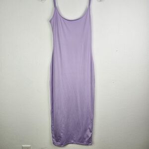 Forever 21 Slip Dress Lavender Jersey Knit Bodycon Sz XS Light Romantic Pastel